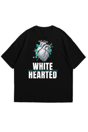 White Hearted Oversized T-Shirt
