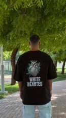 White Hearted Oversized T-Shirt