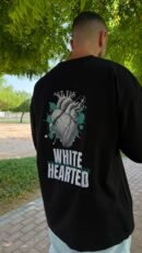 White Hearted Oversized T-Shirt